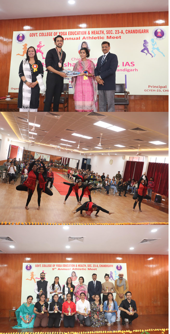 The 9th Annual Athletic Meet 2024, organized by the Government College of Yoga Education & Health (GCYEH), Sector 23A, Chandigarh